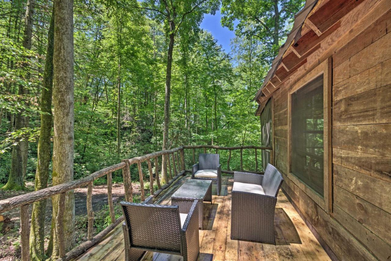 Creekside Cabin With Deck In Pisgah Forest! Barnardsville Eksteriør billede