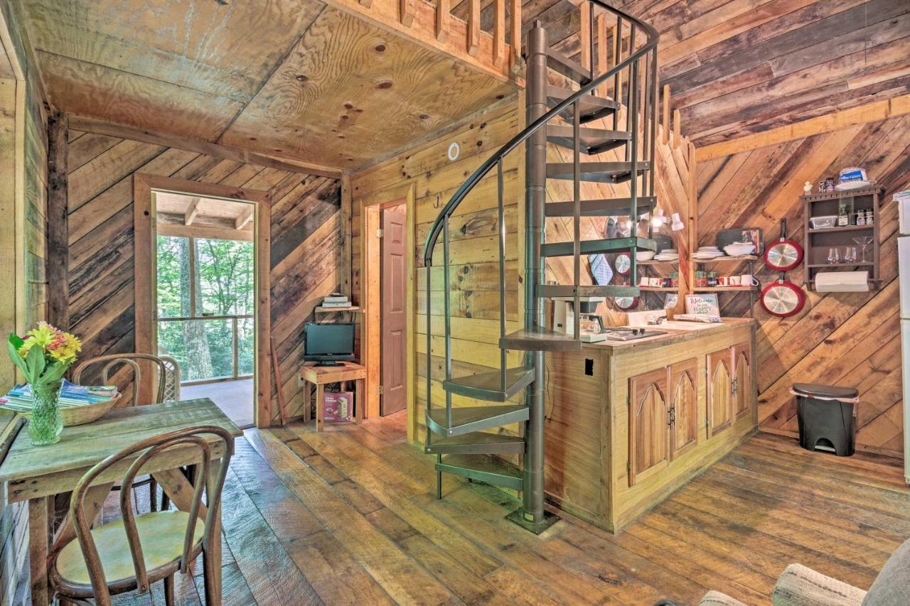 Creekside Cabin With Deck In Pisgah Forest! Barnardsville Eksteriør billede