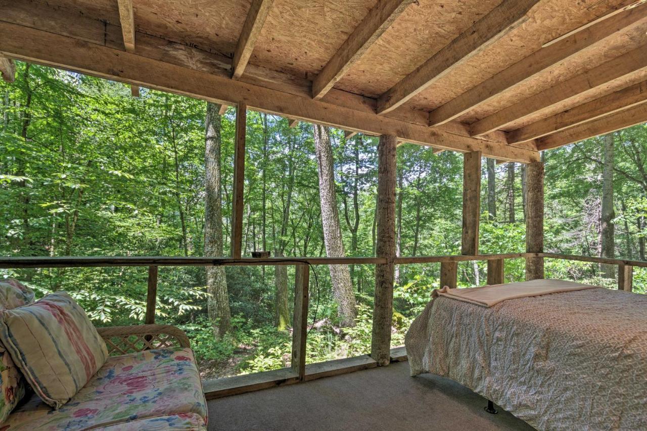 Creekside Cabin With Deck In Pisgah Forest! Barnardsville Eksteriør billede