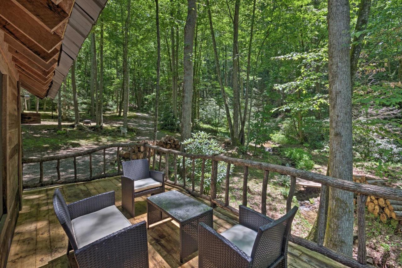 Creekside Cabin With Deck In Pisgah Forest! Barnardsville Eksteriør billede