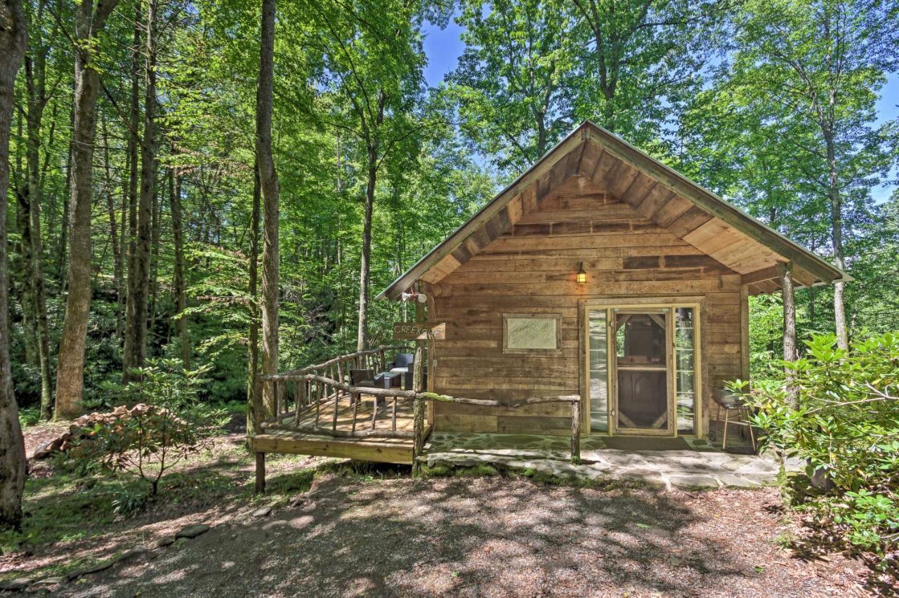 Creekside Cabin With Deck In Pisgah Forest! Barnardsville Eksteriør billede